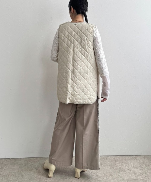 LHELBIE(レルビエ)の「ファー×キルティングベスト(その他アウター・レディース・モカ/アイボリー/ブラック・M)」の20枚目の写真