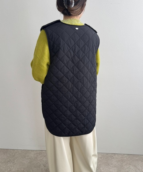 LHELBIE(レルビエ)の「ファー×キルティングベスト(その他アウター・レディース・モカ/アイボリー/ブラック・M)」の13枚目の写真