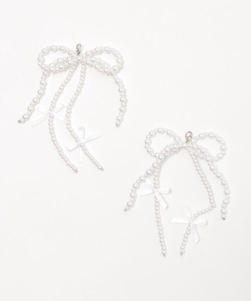 WEGO(ウィゴー)の「WEGO/【2点セット】リボン付きパーツ(シューズ小物/雑貨・レディース・ブラック/ホワイト・FREE)」の3枚目の写真