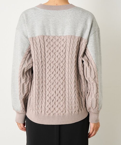 Jena espace merveilleux(ジェナ エスパスメルヴェイユ)の「【すっきり抜け感】ケーブルファスナープルオーバー(Tシャツ/カットソー・レディース・ベージュ/チャコールグレー/グレー・FREE)」の15枚目の写真