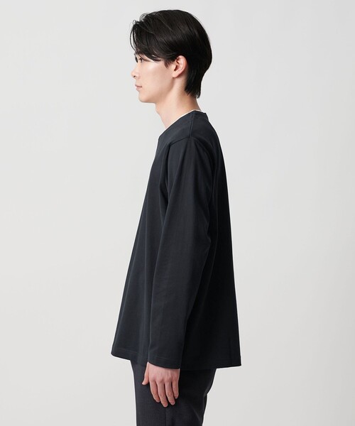 A DAY IN THE LIFE UNITED ARROWS(アデイインザライフユナイテッドアローズ)の「フェイクレイヤード キーネック カットソー<A DAY IN THE LIFE>(Tシャツ/カットソー・メンズ・ベージュ/ネイビー・L/M)」の7枚目の写真
