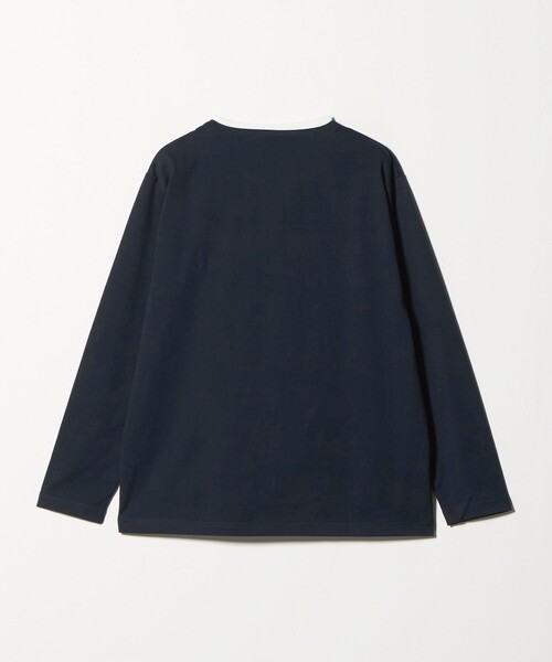 A DAY IN THE LIFE UNITED ARROWS(アデイインザライフユナイテッドアローズ)の「フェイクレイヤード キーネック カットソー<A DAY IN THE LIFE>(Tシャツ/カットソー・メンズ・ベージュ/ネイビー・L/M)」の10枚目の写真