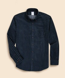 コットン　21-Waleコーデュロイ　フーラードプリント　カジュアルシャツ　Regular Fit