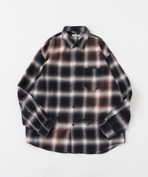 JOINT WORKS（ジョイントワークス）の「J オンブレ― ダメージシャツ（シャツ/ブラウス・メンズ・ブラック/ブルー系その他・MEDIUM/LARGE）」の19枚目の写真