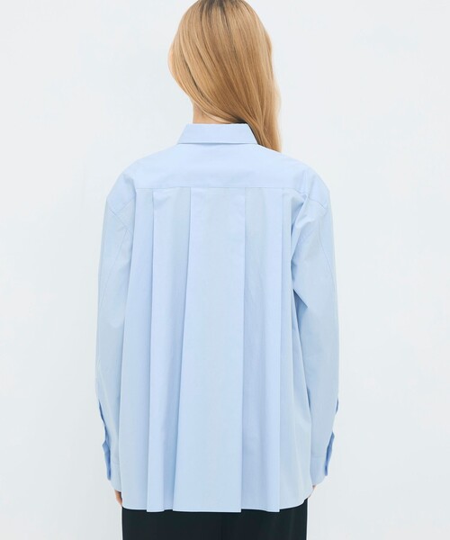 caban(キャバン)の「コットンハイカウントタイプライター バックタックシャツ(シャツ/ブラウス・レディース・ライトブルー/ネイビー/ホワイト/ピンク・FREE)」の8枚目の写真