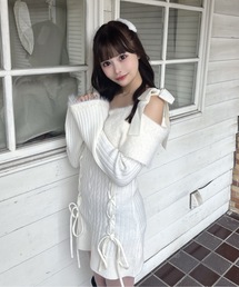 one way | オフショルニットワンピース(ワンピース)