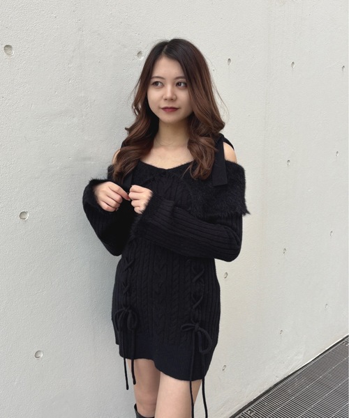 オフショルニットワンピース（ワンピース）｜one way（ワンウェイ）の