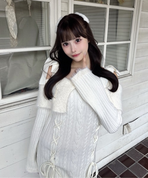 オフショルニットワンピース（ワンピース）｜one way（ワンウェイ）の