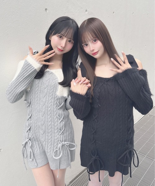 オフショルニットワンピース（ワンピース）｜one way（ワンウェイ）の