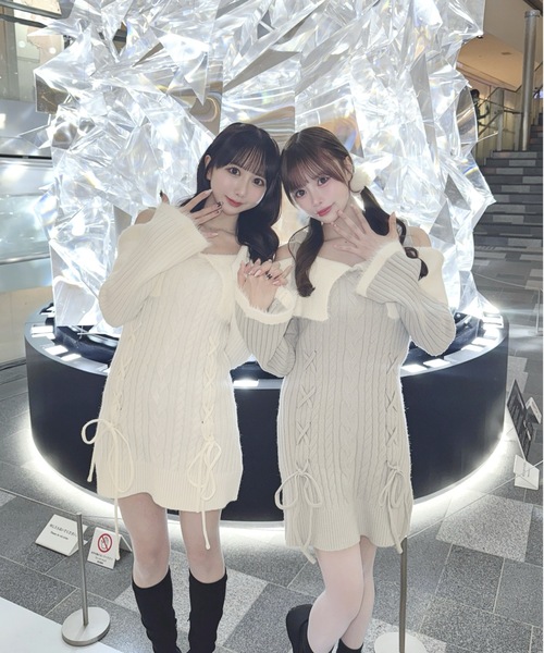 オフショルニットワンピース（ワンピース）｜one way（ワンウェイ）の