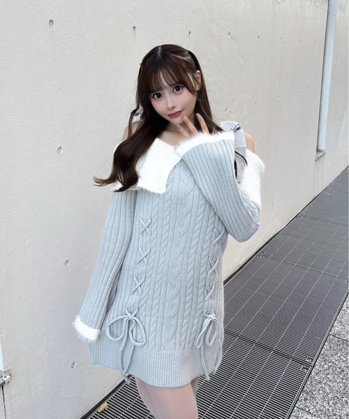 オフショルニットワンピース（ワンピース）｜one way（ワンウェイ）の