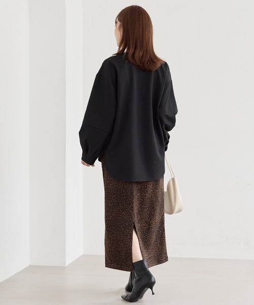 LAVEANGE（ラビアンジェ）の「タックスリーブブラウス（シャツ/ブラウス・レディース・ブラック/ベージュ・M/5L/4L/3L/LL）」の13枚目の写真