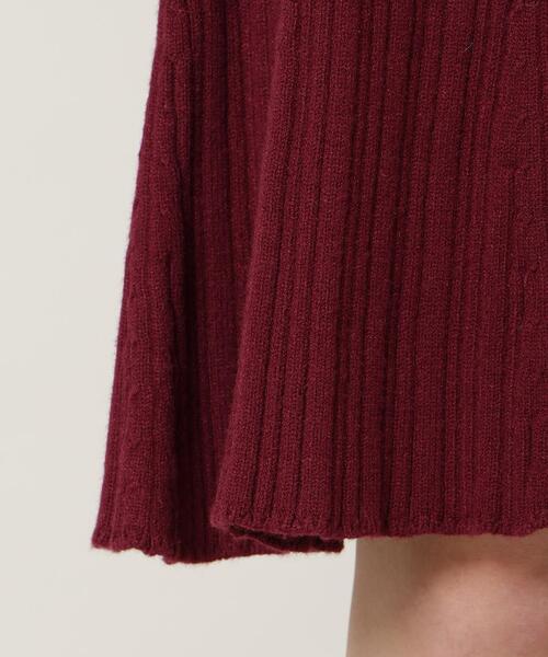 WILLSELECTION（ウィルセレクション）の「ポロカラーフレアニットワンピース（ワンピース・レディース・ボルドー/ブラック/チャコールグレー/ブルー・FREE）」の10枚目の写真