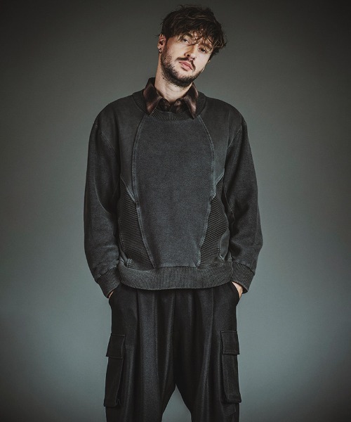 NO ID.（ノーアイディ）の「msw1810-ﾁｪﾝｼﾞﾝｸﾞﾆｯﾄBIG-PO プルオーバー(857010-361K)（スウェット・メンズ・グレー/ブラック・ONE SIZE）」の5枚目の写真