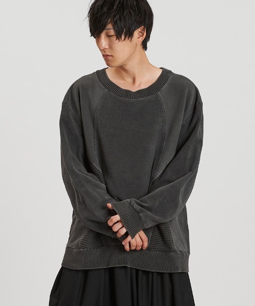 NO ID.（ノーアイディ）の「msw1810-ﾁｪﾝｼﾞﾝｸﾞﾆｯﾄBIG-PO プルオーバー(857010-361K)（スウェット・メンズ・グレー/ブラック・ONE SIZE）」の12枚目の写真