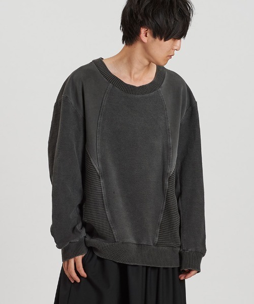 NO ID.（ノーアイディ）の「msw1810-ﾁｪﾝｼﾞﾝｸﾞﾆｯﾄBIG-PO プルオーバー(857010-361K)（スウェット・メンズ・グレー/ブラック・ONE SIZE）」の13枚目の写真