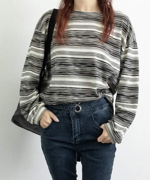 Miniministore(ミニミニストア)の「Tシャツ 韓国風 カットソートップス春秋(Tシャツ/カットソー・レディース・ピンク/ブラック/ブルー/カーキ・FREE)」の18枚目の写真
