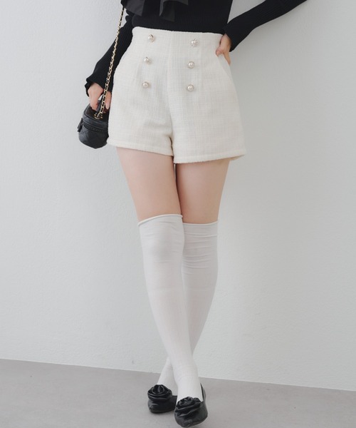 セットアップ対応】金釦ツイードショートパンツ（その他パンツ