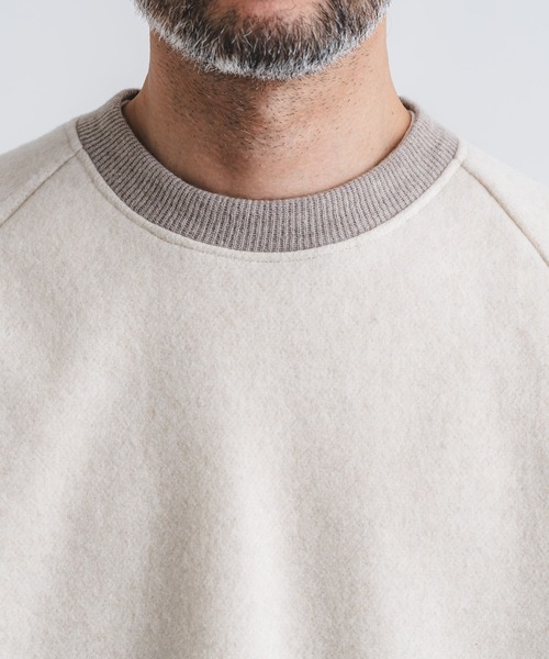 quadro（クオドロ）の「ウールカノコビーバークルーネックプルオーバー（ニット/セーター・メンズ・チャコール/ベージュ/ネイビー・MEDIUM）」の10枚目の写真