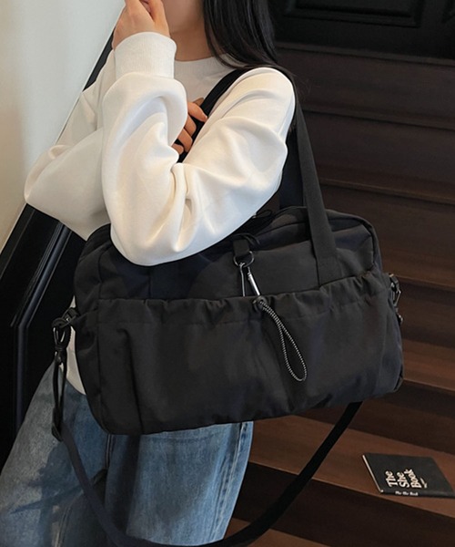 aimoha(アイモハ)の「【B.A.G】拡張できるボストンバッグ(トートバッグ・レディース・ブラック/ベージュ/オフホワイト・FREE)」の3枚目の写真