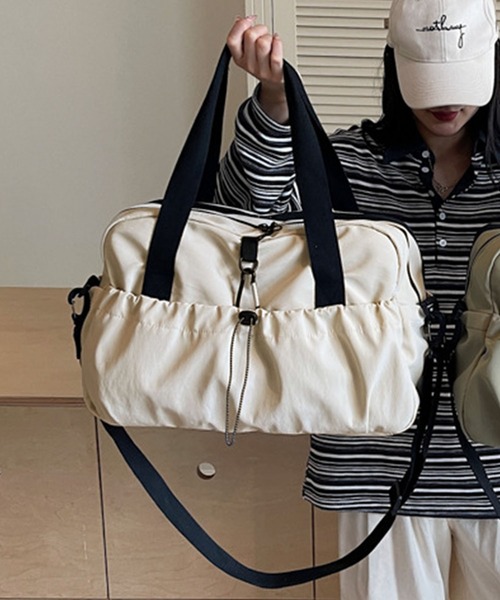 aimoha(アイモハ)の「【B.A.G】拡張できるボストンバッグ(トートバッグ・レディース・ブラック/ベージュ/オフホワイト・FREE)」の9枚目の写真