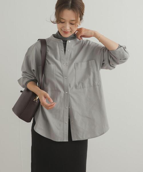 セール】微起毛バンドカラーシャツ（シャツ/ブラウス）｜URBAN