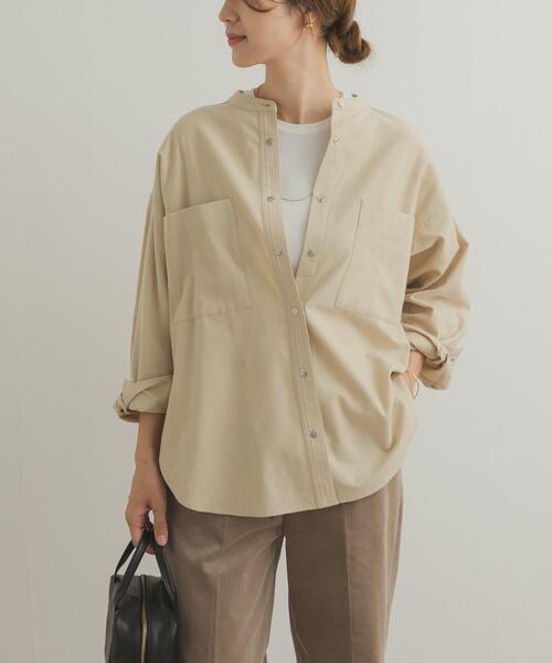 セール】微起毛バンドカラーシャツ（シャツ/ブラウス）｜URBAN