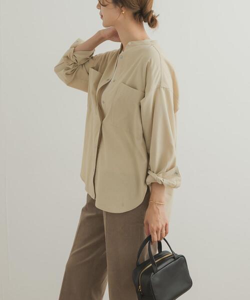 URBAN RESEARCH DOORS（アーバンリサーチドアーズ）の「微起毛バンドカラーシャツ（シャツ/ブラウス・レディース・グレー系その他/ナチュラル・MEDIUM）」の13枚目の写真