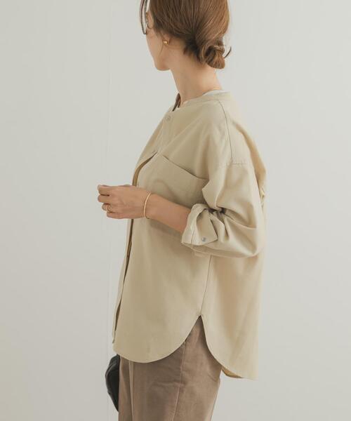 URBAN RESEARCH DOORS（アーバンリサーチドアーズ）の「微起毛バンドカラーシャツ（シャツ/ブラウス・レディース・グレー系その他/ナチュラル・MEDIUM）」の12枚目の写真