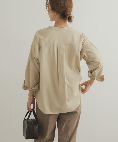 URBAN RESEARCH DOORS（アーバンリサーチドアーズ）の「微起毛バンドカラーシャツ（シャツ/ブラウス・レディース・グレー系その他/ナチュラル・MEDIUM）」の9枚目の写真