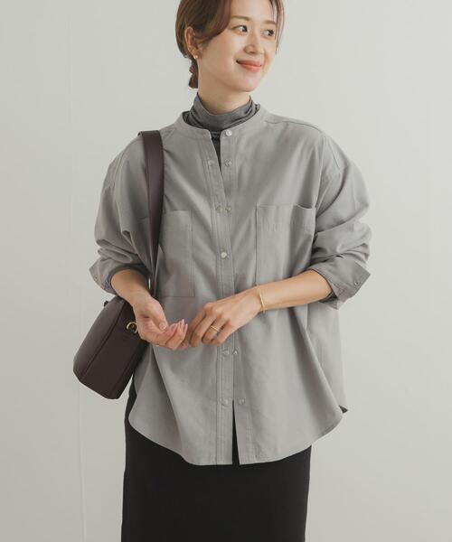 URBAN RESEARCH DOORS（アーバンリサーチドアーズ）の「微起毛バンドカラーシャツ（シャツ/ブラウス・レディース・グレー系その他/ナチュラル・MEDIUM）」の21枚目の写真