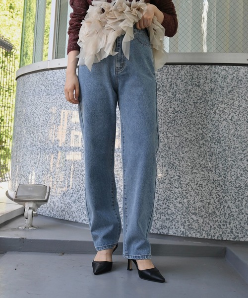 セール】elastic waist more high denim PT（デニムパンツ