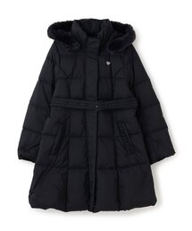 mezzo piano Junior | 【人気商品再入荷】【直営店で取り扱い無し】【はっ水】ベルトつきリボンポケットロングダウン(ダウンジャケット/コート)