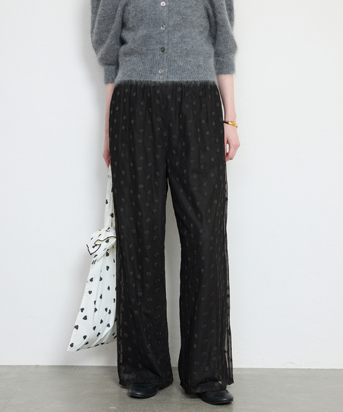 SLOBE IENA（スローブイエナ）の「【Jeu de Coeurs & Pois】ドットレースパンツ（その他パンツ・レディース・ブラック・36/38）」の17枚目の写真