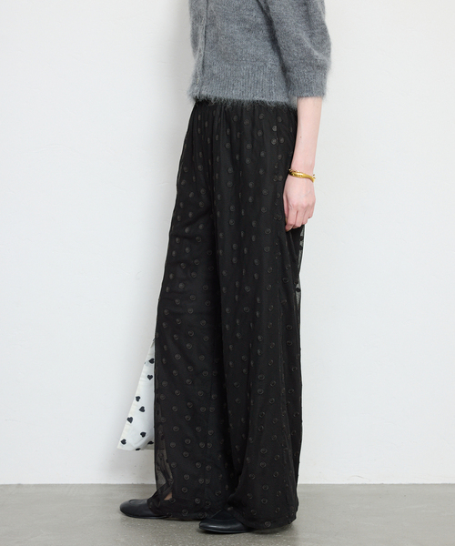 SLOBE IENA（スローブイエナ）の「【Jeu de Coeurs & Pois】ドットレースパンツ（その他パンツ・レディース・ブラック・36/38）」の18枚目の写真