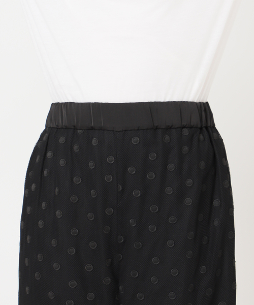 SLOBE IENA（スローブイエナ）の「【Jeu de Coeurs & Pois】ドットレースパンツ（その他パンツ・レディース・ブラック・36/38）」の2枚目の写真