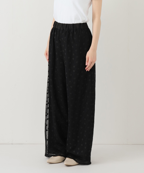 SLOBE IENA（スローブイエナ）の「【Jeu de Coeurs & Pois】ドットレースパンツ（その他パンツ・レディース・ブラック・36/38）」の11枚目の写真