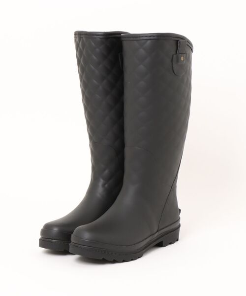 Parade（パレード）の「キルテイング模様レインブーツ 52602【Parade】（レインシューズ・レディース・ブラウン/ブラック・23.0cm/24.0cm/25.0cm）」の2枚目の写真