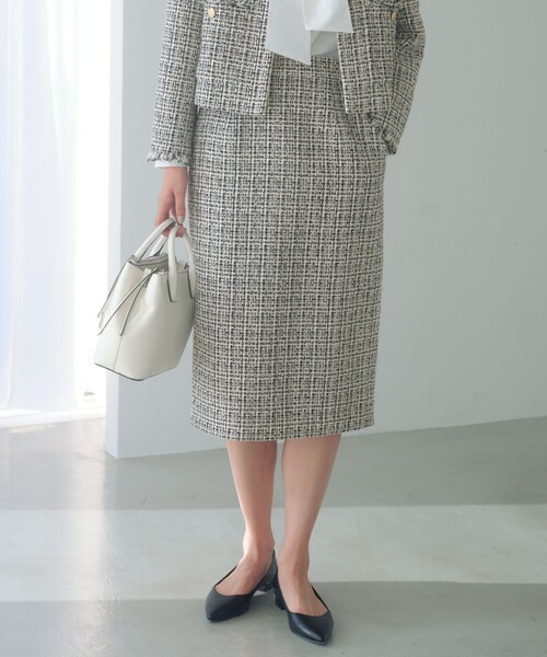 ツイードライク タイト スカート（スカート）｜green label relaxing