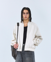 STANDARDERROR（スタンダードエラー）の「87-STAN059 ミニマルツーウェイスウェードブルゾンジャケット アイボリー（MA-1）」