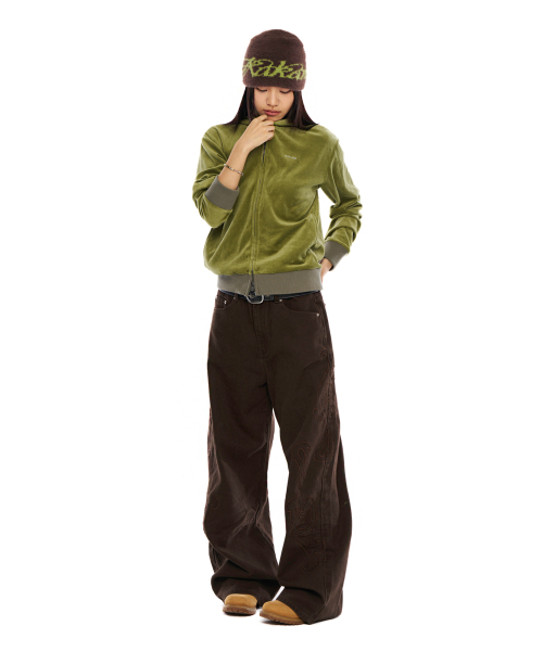 AAKAM(アーカム)の「Needlework Wave Cotton Pants (Brown)(その他パンツ・レディース・その他・1/2)」の3枚目の写真