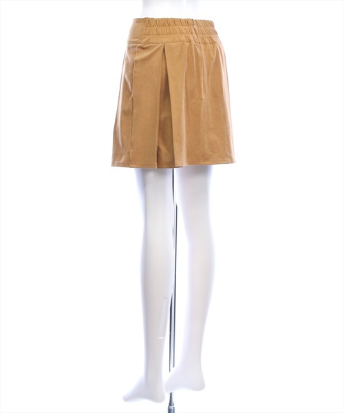 clear（クリア）の「フェイクスエードボックスプリーツミニスカート[大人 フェミニン ガーリー]≪AW新作≫（スカート・レディース・ブラウン/キャメル・F）」の7枚目の写真