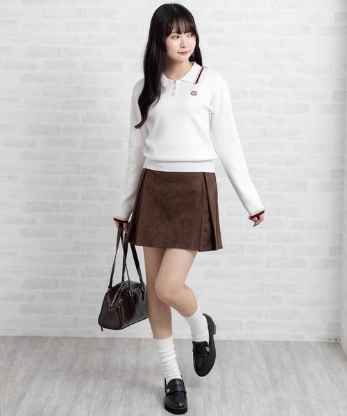 clear（クリア）の「フェイクスエードボックスプリーツミニスカート[大人 フェミニン ガーリー]≪AW新作≫（スカート・レディース・ブラウン/キャメル・F）」の19枚目の写真