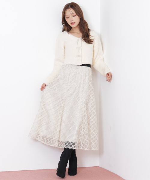 JILL by JILL STUART(ジルバイジルスチュアート)の「◇エンブロイダリーシアーチェック(スカート・レディース・ブラック系その他/ホワイト系その他/ブルー系その他・FREE)」の1枚目の写真