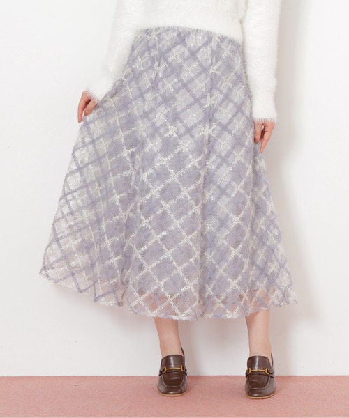 JILL by JILL STUART(ジルバイジルスチュアート)の「◇エンブロイダリーシアーチェック(スカート・レディース・ブラック系その他/ホワイト系その他/ブルー系その他・FREE)」の11枚目の写真