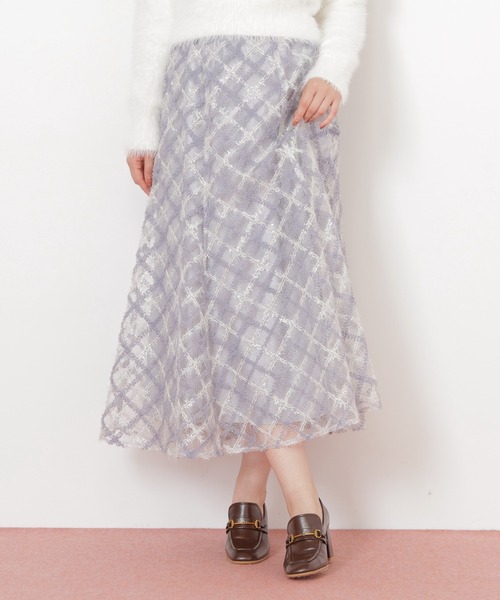 JILL by JILL STUART(ジルバイジルスチュアート)の「◇エンブロイダリーシアーチェック(スカート・レディース・ブラック系その他/ホワイト系その他/ブルー系その他・FREE)」の12枚目の写真