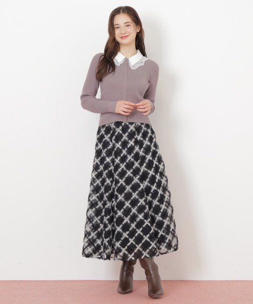 JILL by JILL STUART(ジルバイジルスチュアート)の「◇エンブロイダリーシアーチェック(スカート・レディース・ブラック系その他/ホワイト系その他/ブルー系その他・FREE)」の15枚目の写真