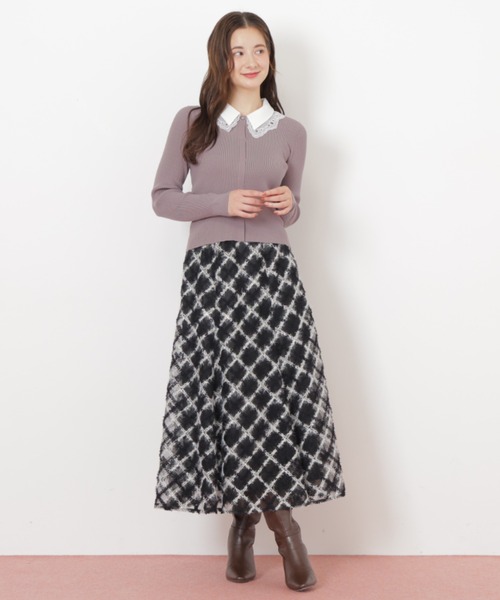 JILL by JILL STUART(ジルバイジルスチュアート)の「◇エンブロイダリーシアーチェック(スカート・レディース・ブラック系その他/ホワイト系その他/ブルー系その他・FREE)」の17枚目の写真