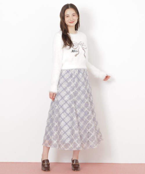 JILL by JILL STUART(ジルバイジルスチュアート)の「◇エンブロイダリーシアーチェック(スカート・レディース・ブラック系その他/ホワイト系その他/ブルー系その他・FREE)」の10枚目の写真