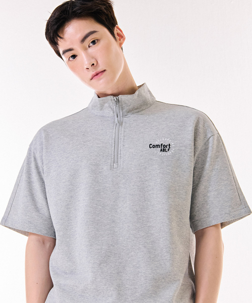 CHASECULT(チェイスカルト)の「共用クーリングコットンアノラック半袖Tシャツ-DBRU5812D0B(その他トップス・メンズ・ライトグレー・90/100/95/105)」の2枚目の写真